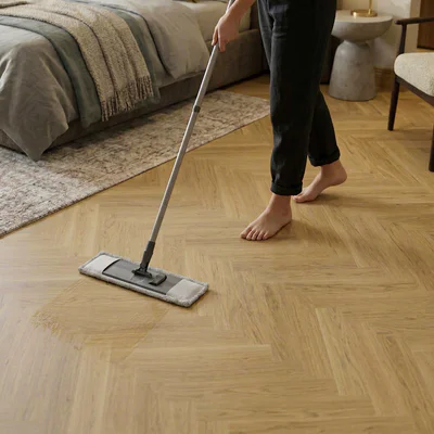 Panele winylowe SPC ze zintegrowanym podkładem Jodełka Classique PAN000369 Klasa 34 6 mm