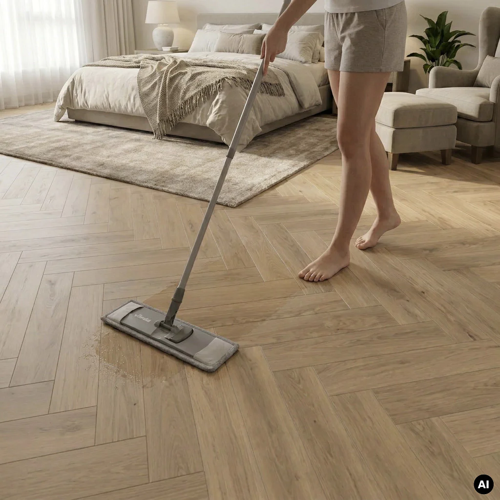 Panele winylowe SPC ze zintegrowanym podkładem Jodełka Poise Klasa 34 7 mm, PAN000379, Panele winylowe, Metamorphose 7.0, Metamorphose