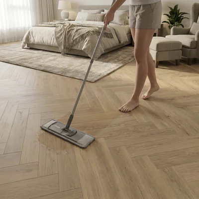 Panele winylowe SPC ze zintegrowanym podkładem Jodełka Poise Klasa 34 7 mm, PAN000379