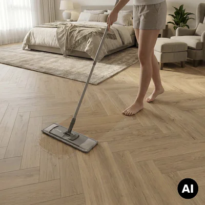 Panele winylowe SPC ze zintegrowanym podkładem Jodełka Poise Klasa 34 7 mm, PAN000379