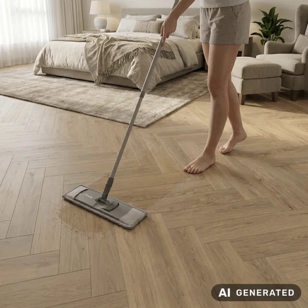 Panele winylowe SPC z podkładem Jodełka Poise Naturalny 7 