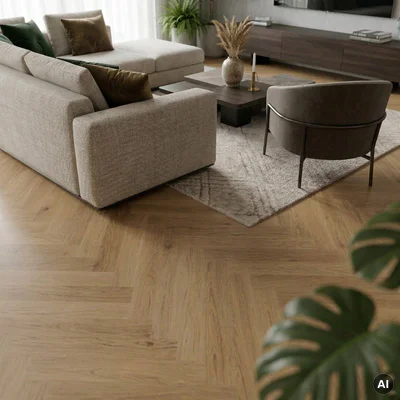 Panele winylowe SPC ze zintegrowanym podkładem Jodełka Prestige Klasa 34 7 mm, PAN000373