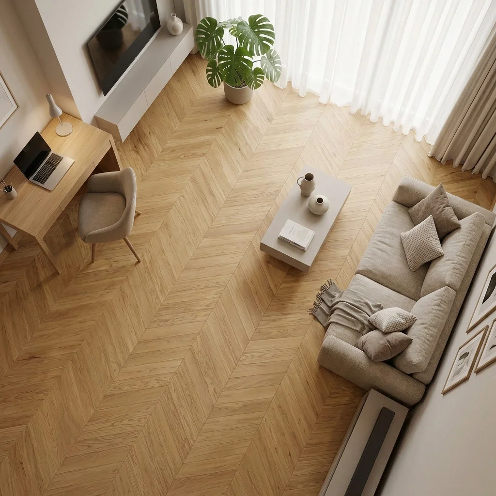 Podłoga drewniana Jodełka Dąb Naturalny 45° Calm 79729 10.3 mm TAK, Podłoga drewniana, Jodła Weitzer Blok 750 Plus, Weitzer Parkett