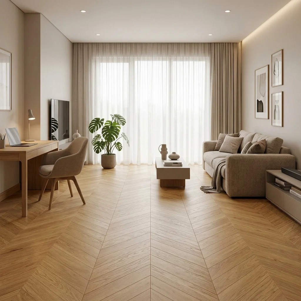 Podłoga drewniana Jodełka Dąb Naturalny 45° Calm 79729 10.3 mm TAK, Podłoga drewniana, Jodła Weitzer Blok 750 Plus, Weitzer Parkett