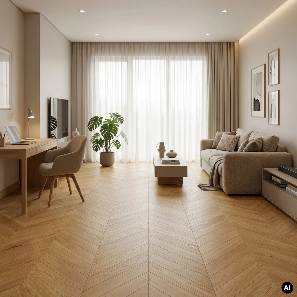 Podłoga drewniana Jodełka Dąb Naturalny 45° Calm 10.3 mm TAK, 79729, Podłoga drewniana, Jodła Weitzer Blok 750 Plus, Weitzer Parkett