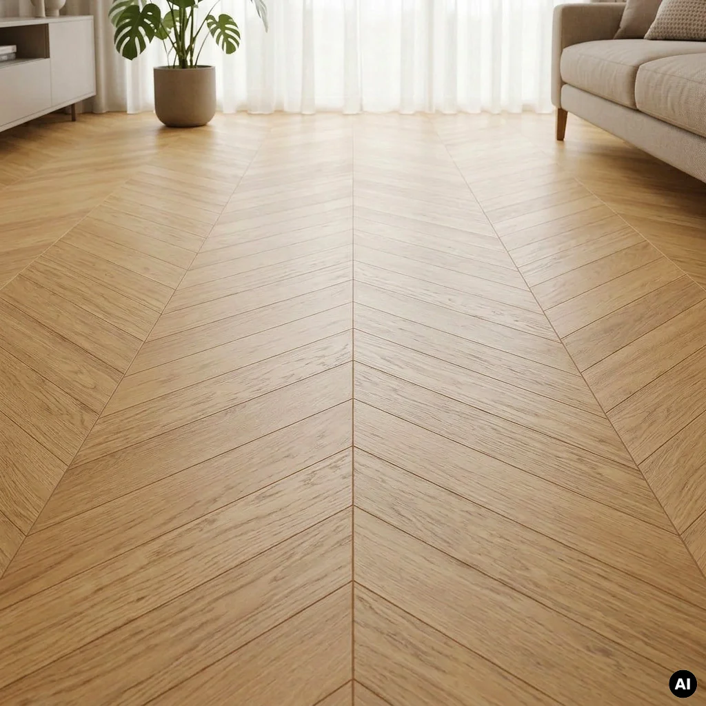 Podłoga drewniana Jodełka Dąb Naturalny 45° Calm 10.3 mm TAK, 79729, Podłoga drewniana, Jodła Weitzer Blok 750 Plus, Weitzer Parkett