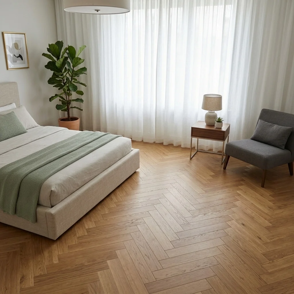 Podłoga drewniana Jodełka Dąb Mandel Lively Colour 79646 10.3 mm TAK, Podłoga drewniana, Jodła Weitzer Blok 750 Plus, Weitzer Parkett