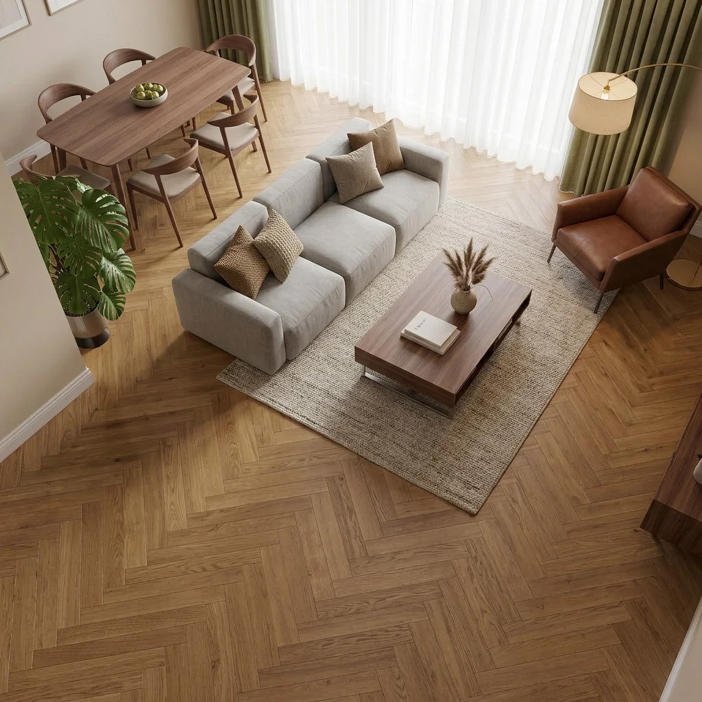 Podłoga drewniana Jodełka Dąb Mandel Lively Colour 79646 10.3 mm TAK, Podłoga drewniana, Jodła Weitzer Blok 750 Plus, Weitzer Parkett