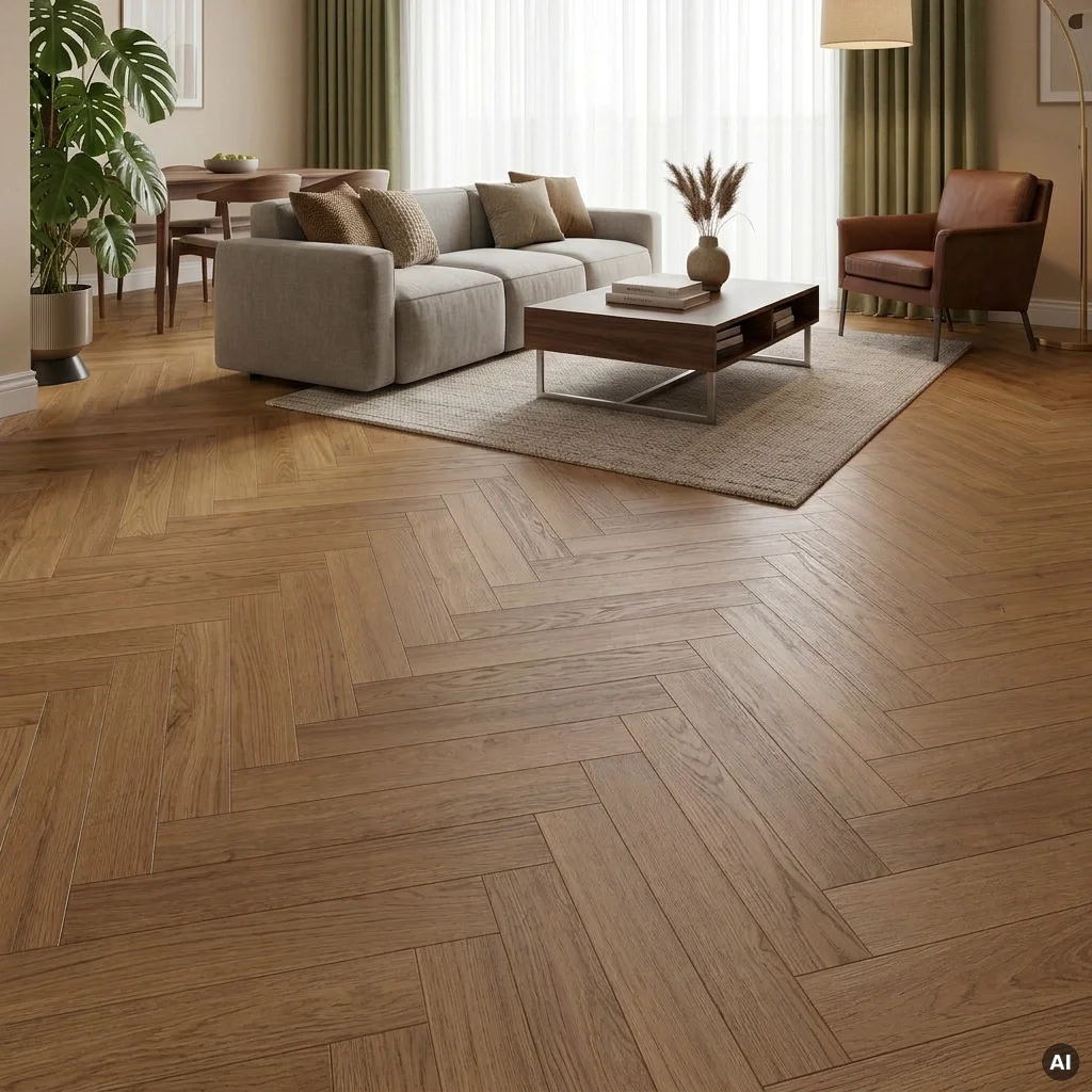 Podłoga drewniana Jodełka Dąb Mandel Lively Colour 10.3 mm TAK, 79646, Podłoga drewniana, Jodła Weitzer Blok 750 Plus, Weitzer Parkett