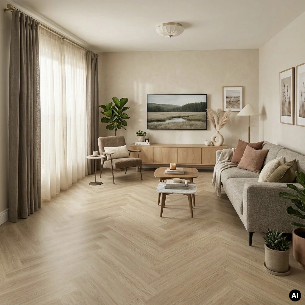 Panele winylowe Jodełka Luna Oak 84227 Klasa 33 6 mm, 400108712, Panele winylowe, Essenza, Balterio