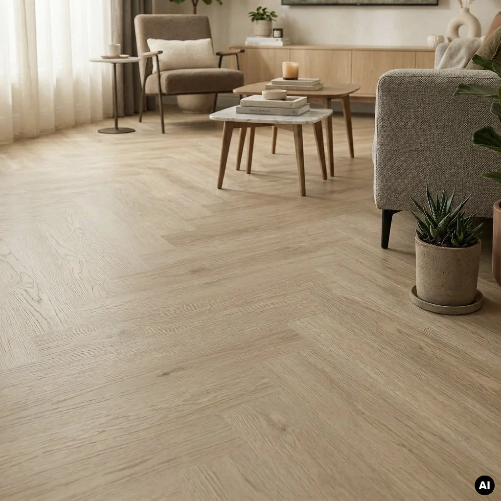 Panele winylowe Jodełka Luna Oak 84227 Klasa 33 6 mm, 400108712, Panele winylowe, Essenza, Balterio