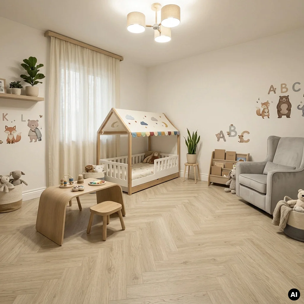 Panele winylowe Jodełka Luna Oak 84227 Klasa 33 6 mm, 400108712, Panele winylowe, Essenza, Balterio