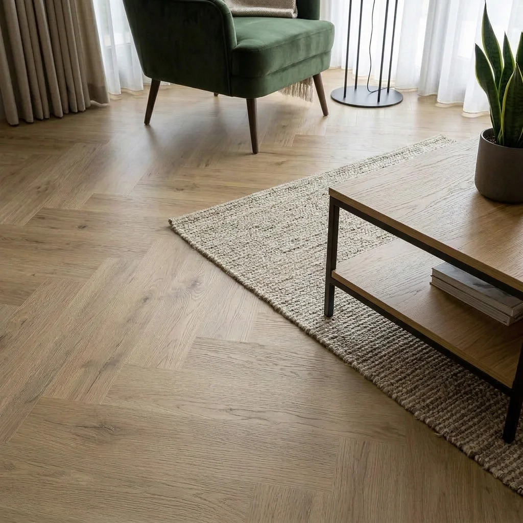 Panele winylowe Jodełka Fumo Oak 53452 Klasa 33 6 mm, 400108714, Panele winylowe, Essenza, Balterio