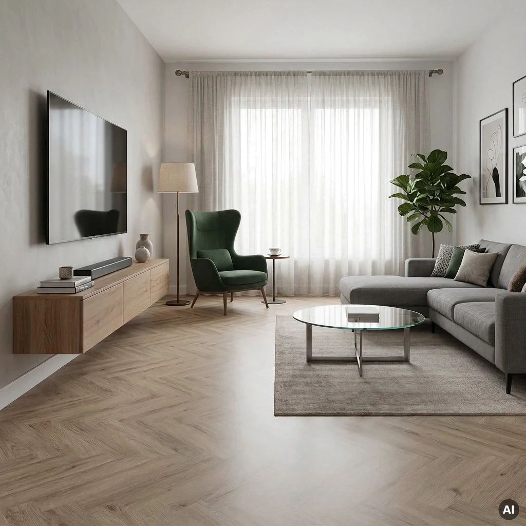 Panele winylowe Jodełka Selce Oak 53256 Klasa 33 6 mm, 400108718, Panele winylowe, Essenza, Balterio