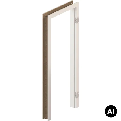 Ościeżnica regulowana PORTA SYSTEM ELEGANCE A 75-95 lewa 80 cm bezprzylgowa, OPAP0A0L08UBI0ANU80000