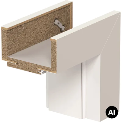 Ościeżnica regulowana PORTA SYSTEM ELEGANCE A 75-95 lewa 80 cm bezprzylgowa, OPAP0A0L08UBI0ANU80000