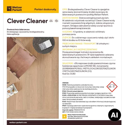 Płyn CLEVER CLEANER do podłóg lakierowanych 1L, 19280
