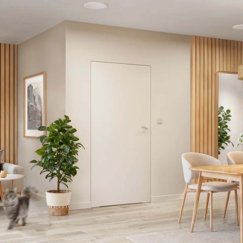 Zestaw Drzwi ukryte bezprzylgowe (otwierane na zewnątrz) WC