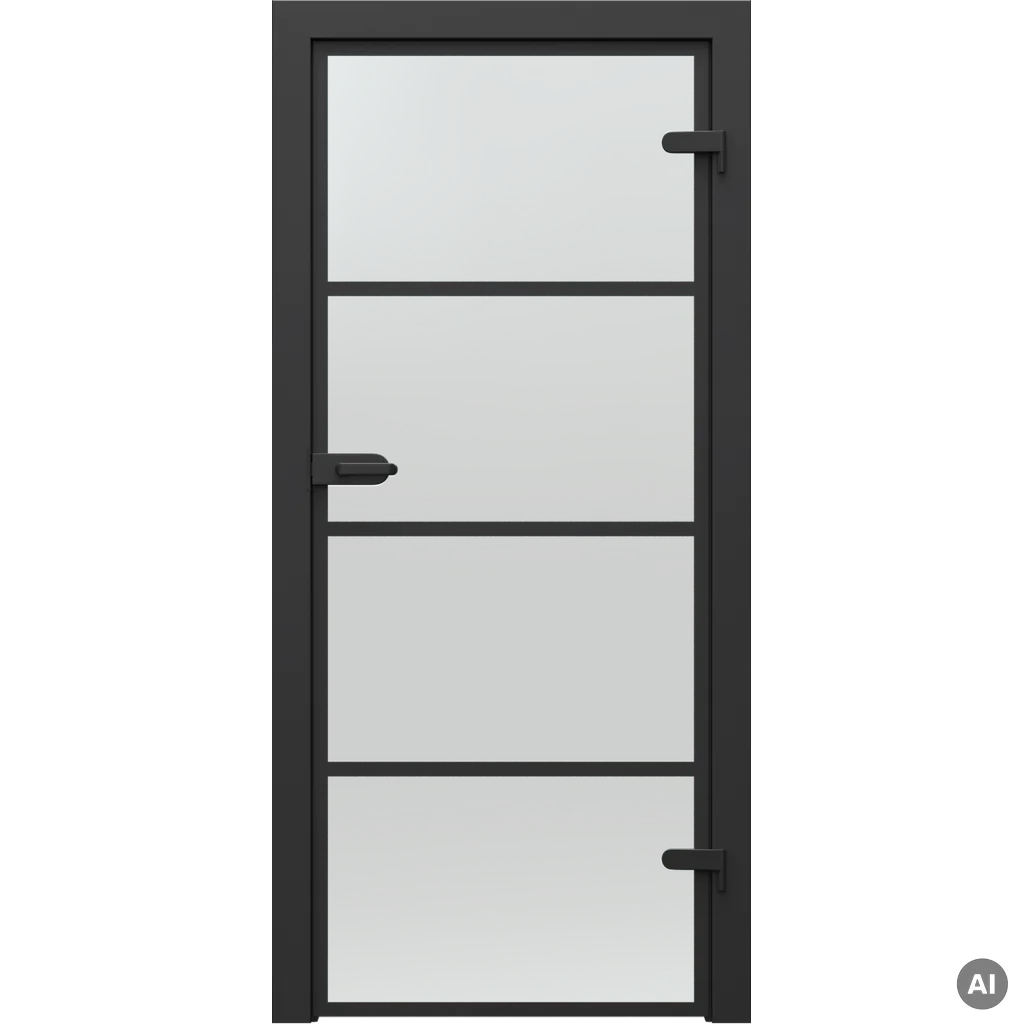 Porta GLASS szyba przezroczysta z malowanymi szprosami, wzór 2