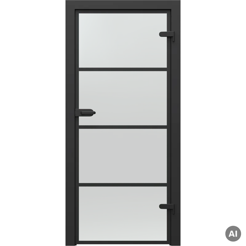 Drzwi Porta GLASS szyba przezroczysta z malowanymi szprosami