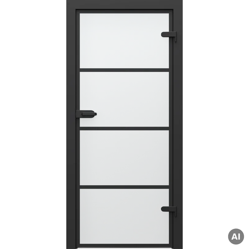Drzwi Porta GLASS szyba matowa z malowanymi szprosami, wzór