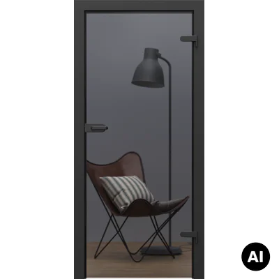 Drzwi Porta GLASS szyba grafitowa