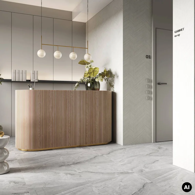 Panele winylowe SPC Ash Grey 60x60 Matowy 6074902 Klasa 33 6