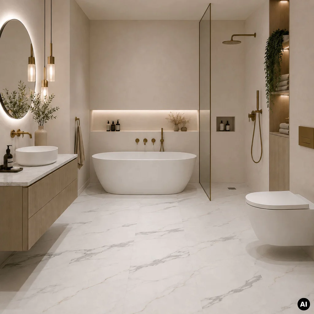 Panele winylowe SPC Calacatta White 60x60 6074903 Klasa 33 6 mm, Panele winylowe, Vilo SPC Floor, Vilo