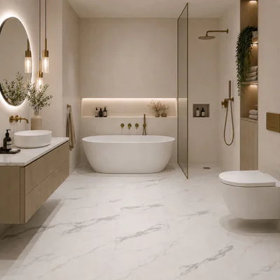Panele winylowe SPC Calacatta White 60x60 6074903 Klasa 33 6 mm