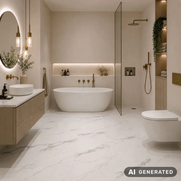 Panele winylowe SPC Calacatta White Jasny 6 mm Klasa 33, 607