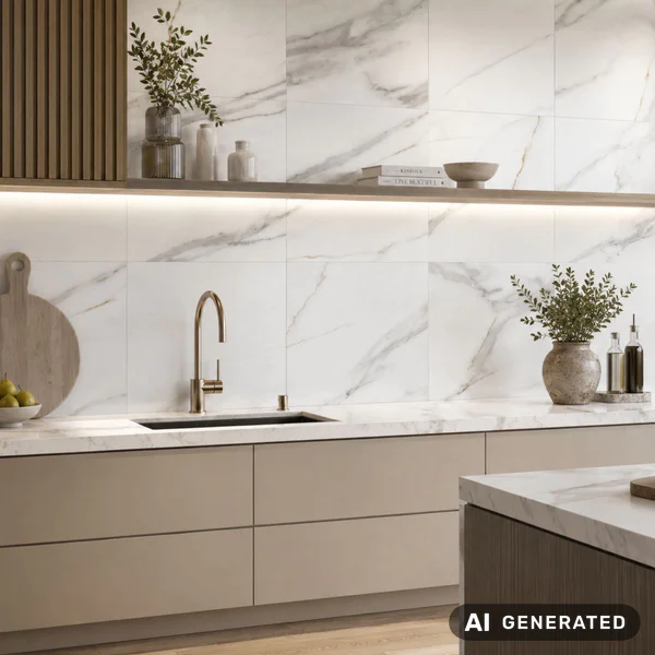 Panele winylowe SPC Calacatta White Jasny 6 mm Klasa 33, 607