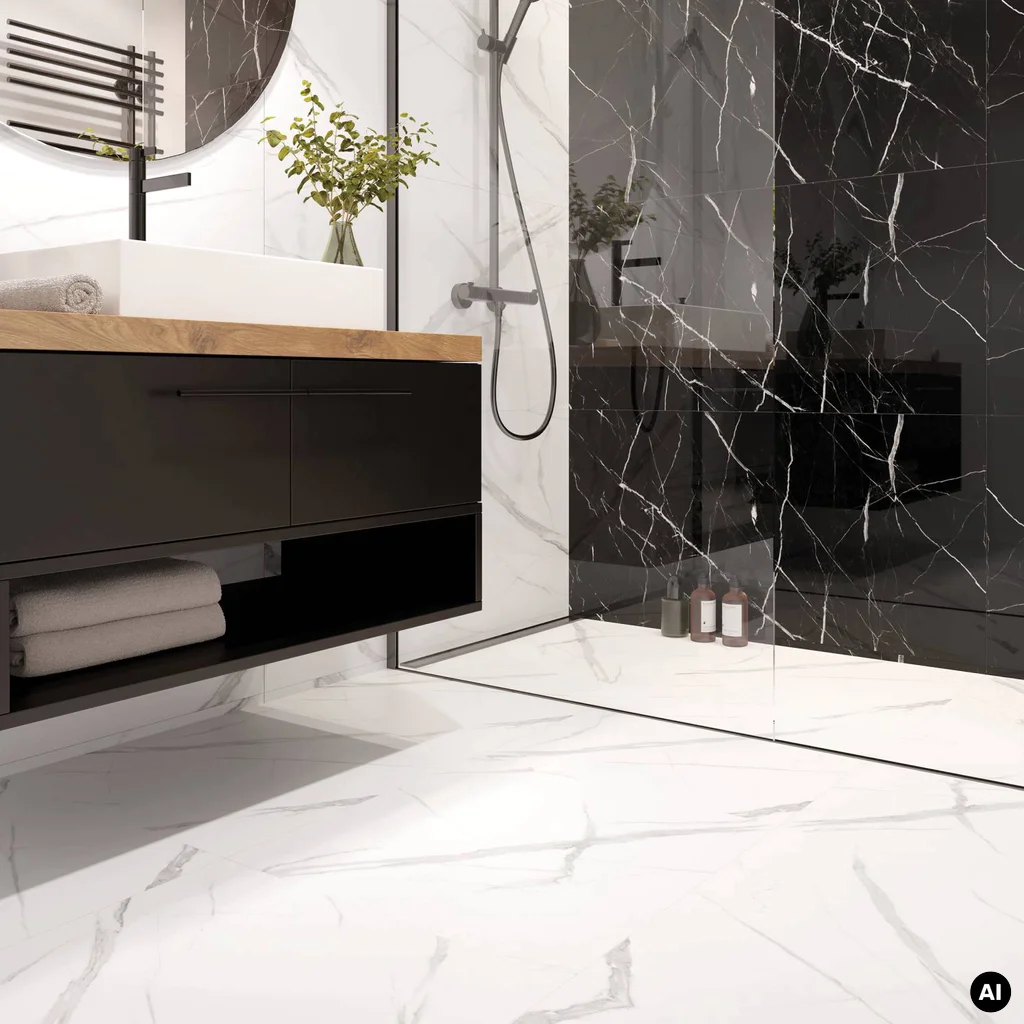 Panele winylowe SPC Calacatta White 60x60 6074903 Klasa 33 6 mm, Panele winylowe, Vilo SPC Floor, Vilo