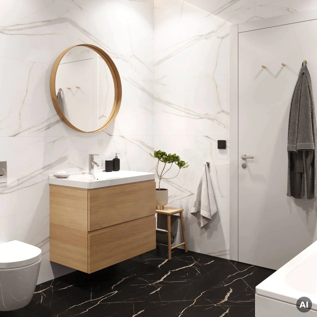 Panele winylowe SPC Calacatta Black 6 mm Klasa 33, 6074904, Panele winylowe, Vilo SPC Floor, Vilo