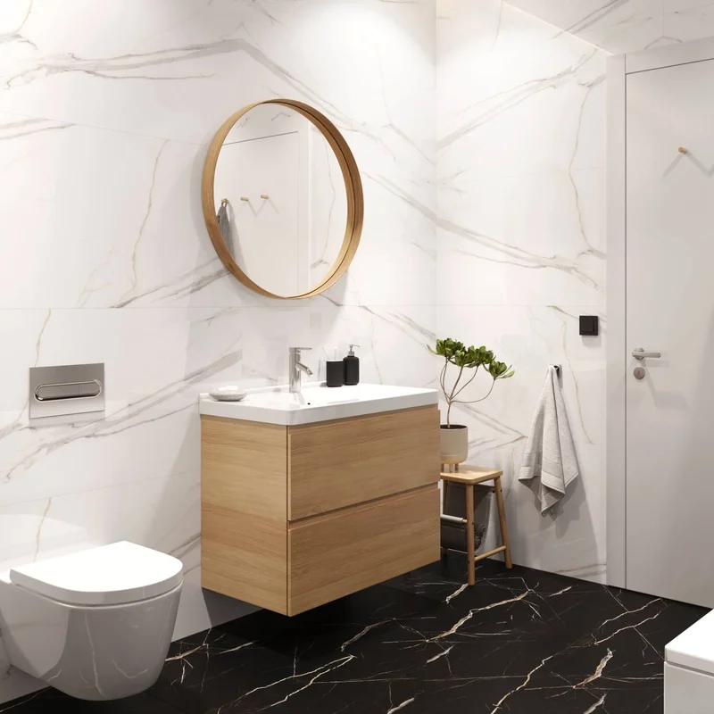 Panele winylowe SPC Calacatta Black 60x60 6074904 Klasa 33 6