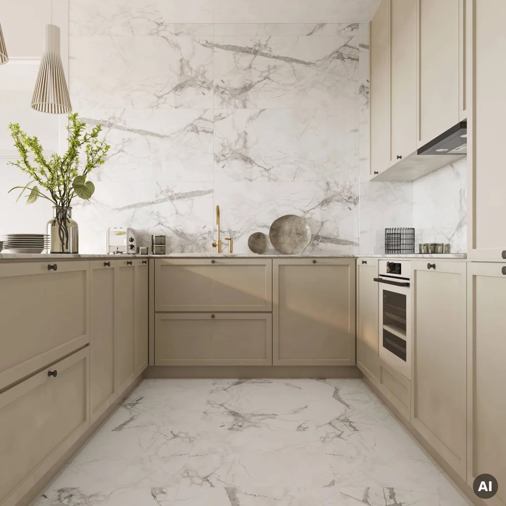 Panele winylowe SPC Calacatta Snow 6 mm Klasa 33, 6074908, Panele winylowe, Vilo SPC Floor, Vilo