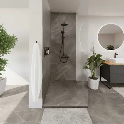 Panele winylowe Marmi Magallan Grey Kamień jasny szary 64865 Klasa 34 3 mm