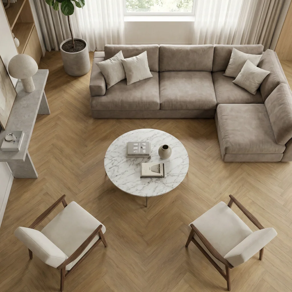 Panele winylowe SPC Jodełka Toffee DOU HB 620-IB Klasa 33 5 mm, Panele winylowe, Douro Herringbone, Douro