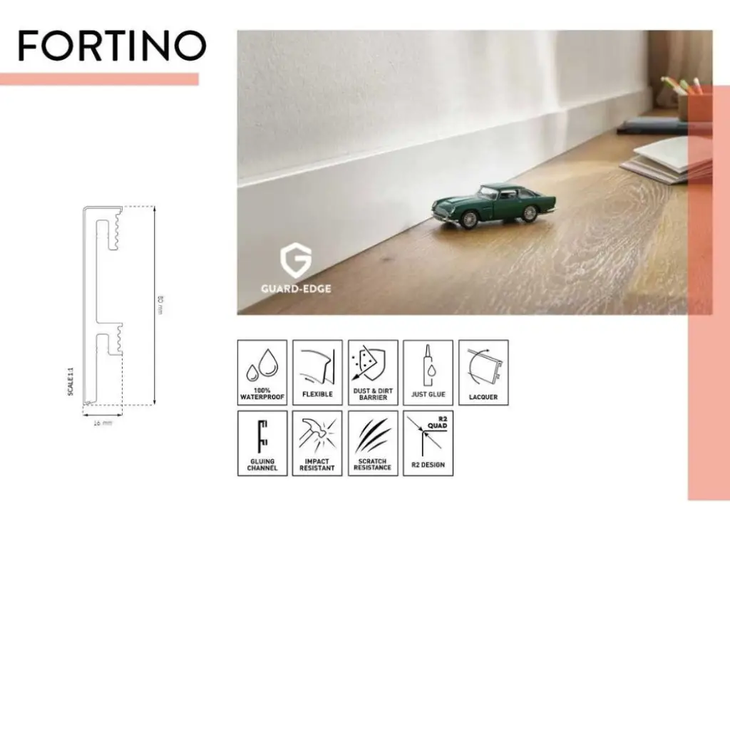 Listwa przypodłogowa FORTINO 80 Kaszmir, 5905167887059, Listwy przypodłogowe, FORTINO, Arbiton