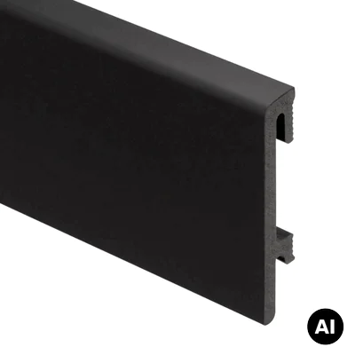 Listwa przypodłogowa PS Bravo 80 mm Czarna folia, BR81F3