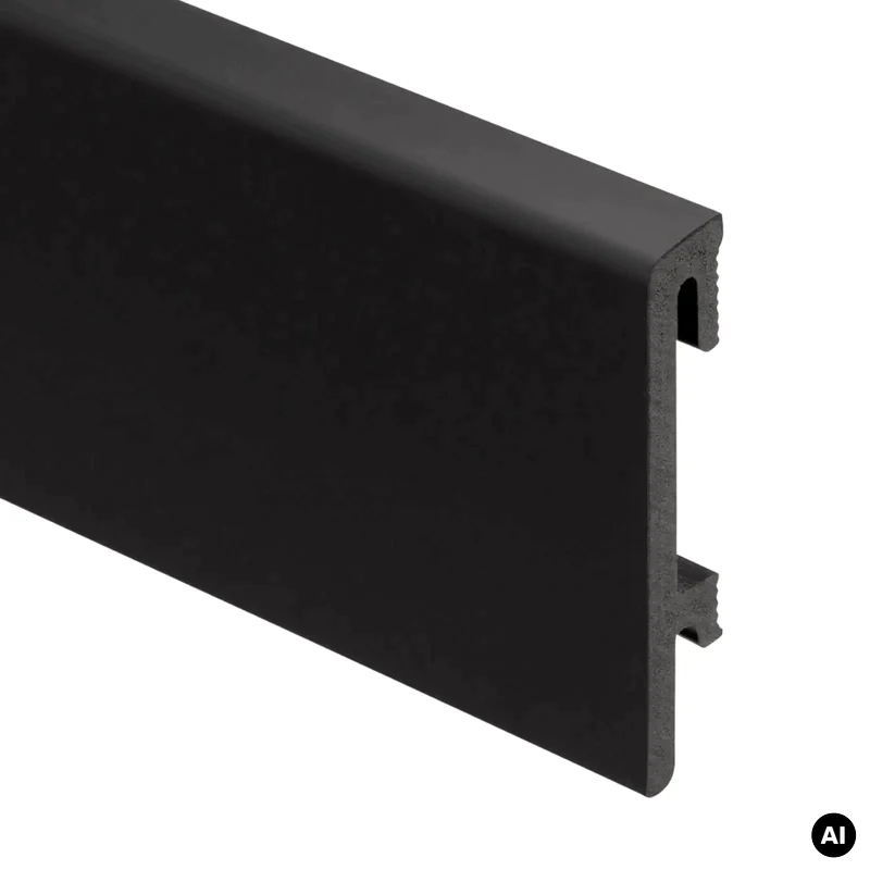 Listwa przypodłogowa PS Bravo 80 mm Czarna folia, BR81F3