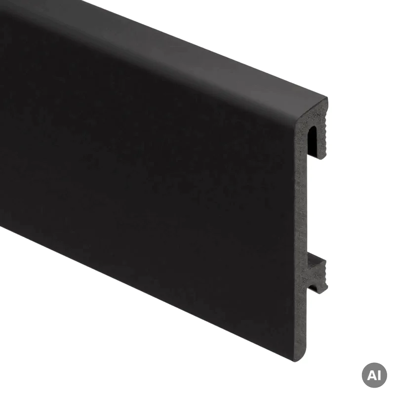 Listwa przypodłogowa PS Bravo 80 mm Czarna folia, BR81F3