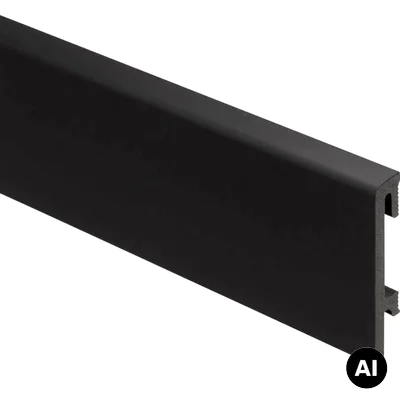 Listwa przypodłogowa PS Bravo 80 mm Czarna folia, BR81F3