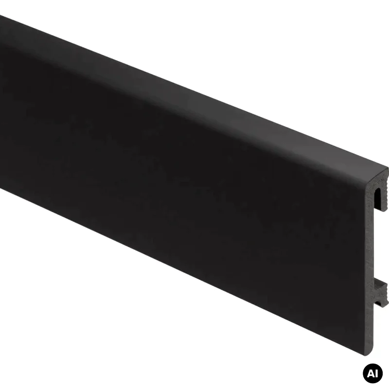 Listwa przypodłogowa PS Bravo 80 mm Czarna folia, BR81F3 -
