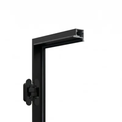 Ościeżnica Czarna do drzwi ukrytych Porta Hide Bezprzylgowa (otwierana na zewnątrz) Lewa 80cm, OPA100LL08LCM0CN300000