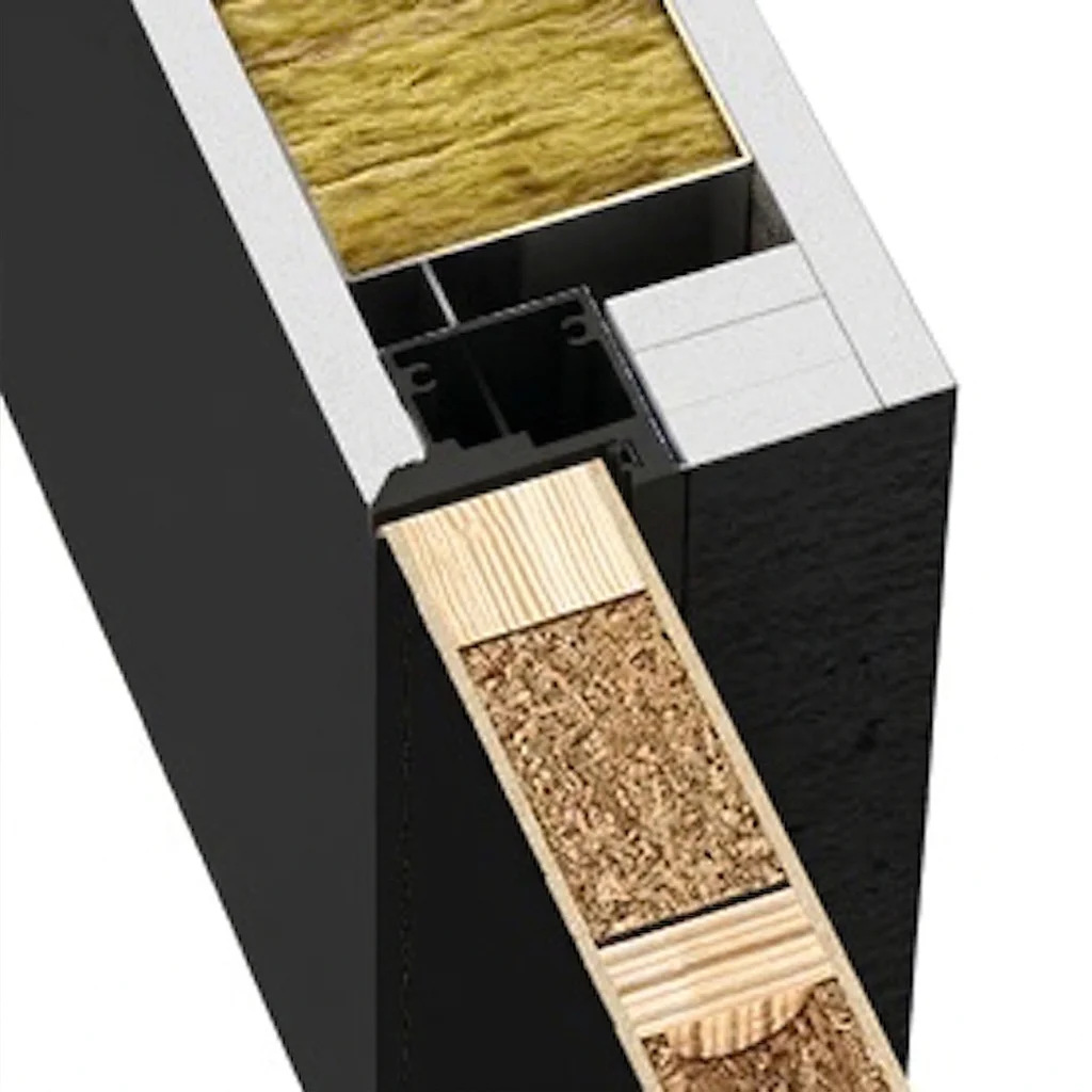 Ościeżnica Czarna do drzwi ukrytych Porta Hide Bezprzylgowa (otwierana na zewnątrz) Lewa 80cm, OPA100LL08LCM0CN300000, Ościeżnica, PORTA HIDE, PORTA