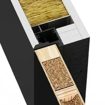 Ościeżnica Czarna do drzwi ukrytych Porta Hide Bezprzylgowa (otwierana na zewnątrz) Lewa 80cm, OPA100LL08LCM0CN300000