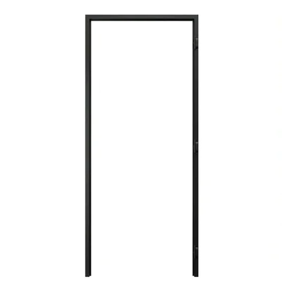 Ościeżnica Czarna do drzwi ukrytych Porta Hide Bezprzylgowa (otwierane na zewnątrz) Prawa 80cm, OPA100LP08LCM0CN300000