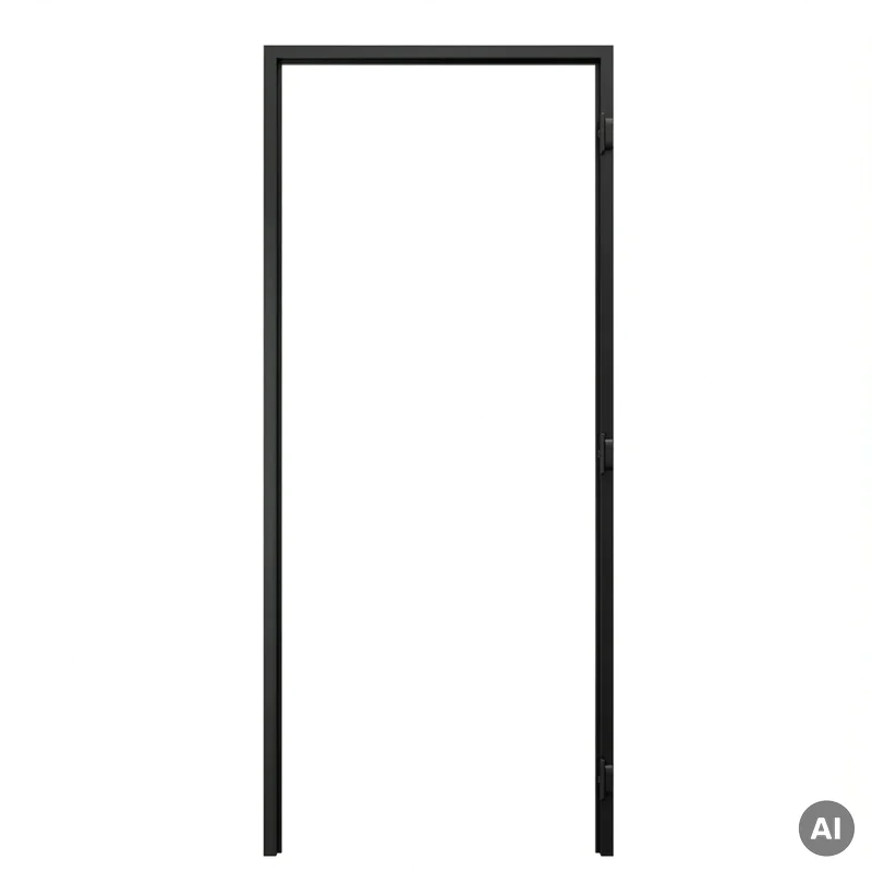 Ościeżnica Czarna do drzwi ukrytych Porta Hide Bezprzylgow