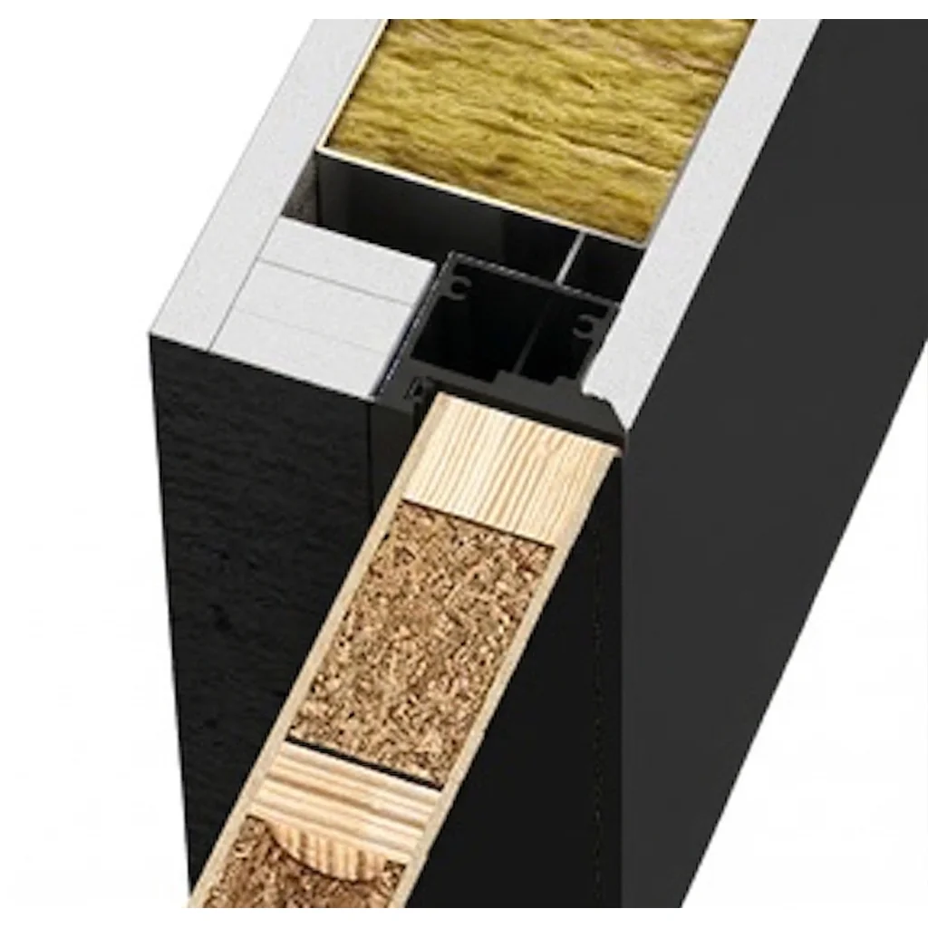 Ościeżnica Czarna do drzwi ukrytych Porta Hide Bezprzylgowa (otwierane na zewnątrz) Prawa 80cm, OPA100LP08LCM0CN300000, Ościeżnica, PORTA HIDE, PORTA