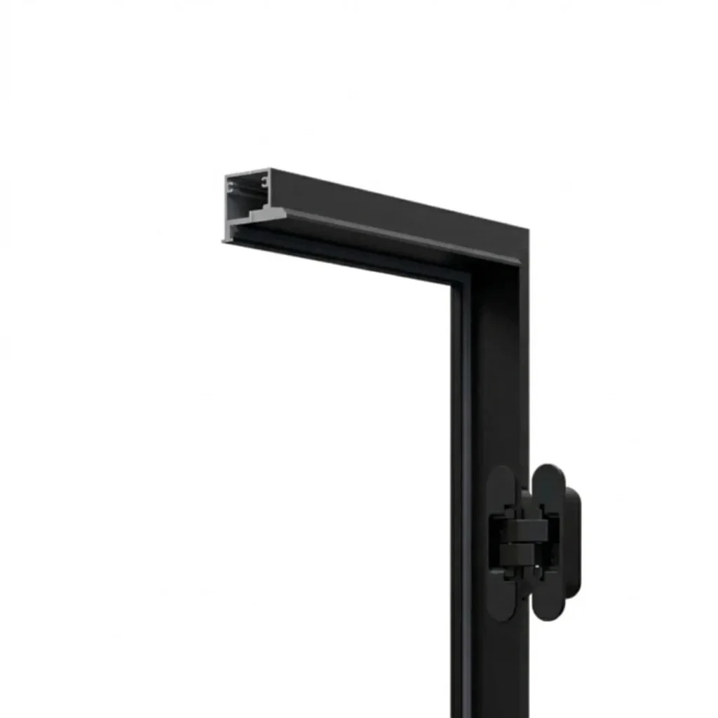 Ościeżnica Czarna do drzwi ukrytych Porta Hide Bezprzylgowa (otwierane na zewnątrz) Prawa 80cm, OPA100LP08LCM0CN300000, Ościeżnica, PORTA HIDE, PORTA